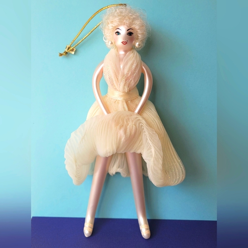Marilyn Monroe Christmas Ornament, Art Glass, 9"